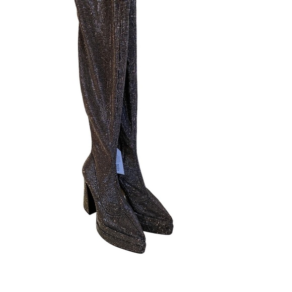 NWOT STEVE MADDEN Sultry Boot in Black Rhinestone, size 8 - Picture 5 of 16